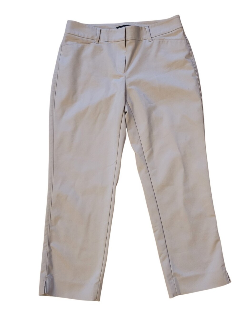 WHBM Perfectform Tan‎ Khaki Straight Crop Pants Size 4